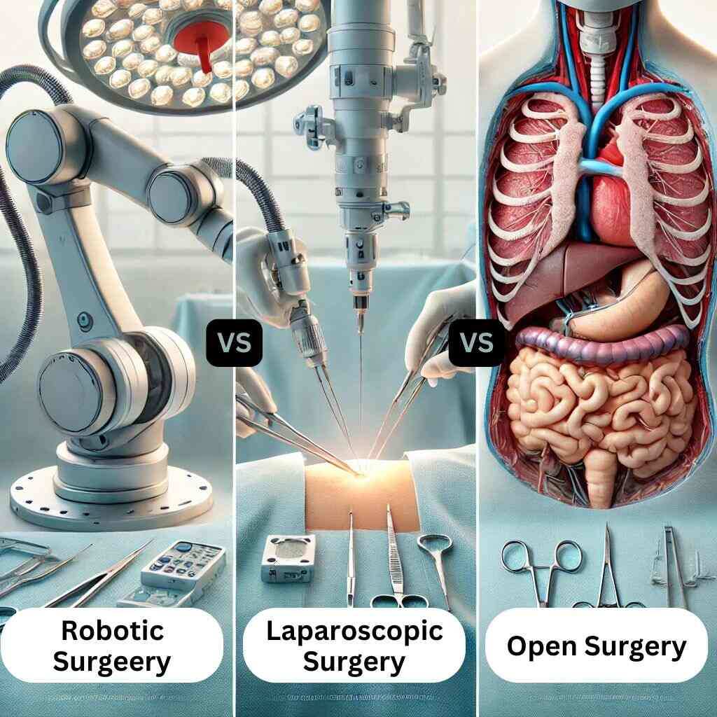 Robotic Surgery vs. Laparoscopic Surgery vs Open Surgery